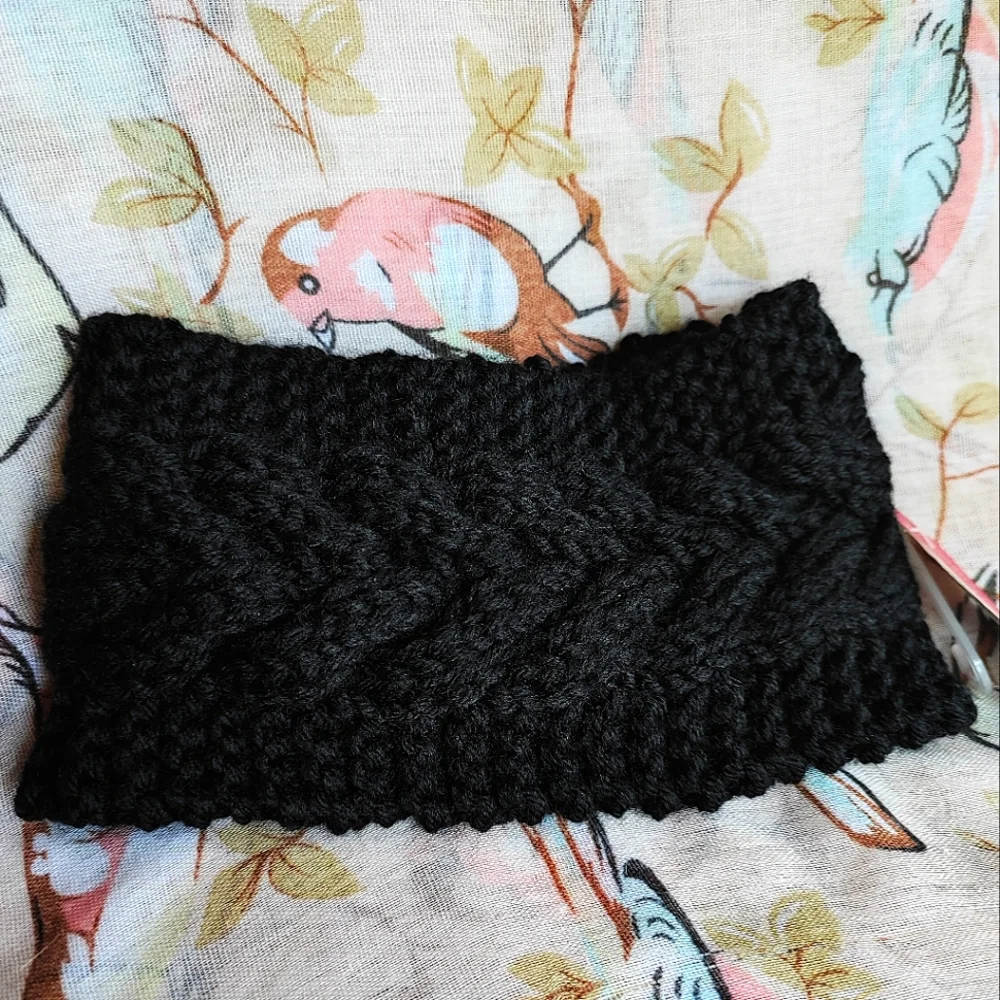 Headband Winter Ear Neck Warmer Cable Knit Crocheted Yarn Soft NWT PICK COLOR
